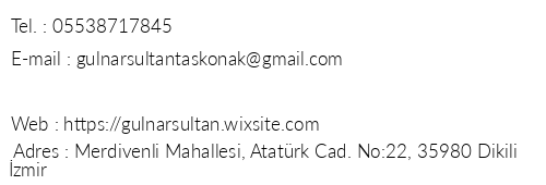 Glnar Sultan Ta Konak telefon numaralar, faks, e-mail, posta adresi ve iletiim bilgileri
